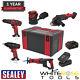 Sealey Cordless Hammer Drill Impact Wrench Angle Grinder Reciprocating Saw Kit