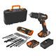 Worx Wx370 18v Cordless Hammer Drill With X2 Battery Charger & Carry Case