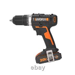 WORX WX370 18V Cordless Hammer Drill with x2 Battery Charger & Carry Case