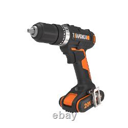 WORX WX370 18V Cordless Hammer Drill with x2 Battery Charger & Carry Case