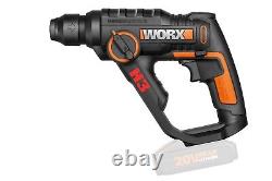 WORX WX390.9 18V (20V MAX) H3 Rotary Hammer Drill SDS Plus Keyless BODY ONLY