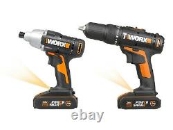 WORX WX938 18V (20V MAX) Cordless Impact Driver and Hammer Drill Twin Pack
