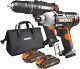 Worx Wx902 18v Impact Hammer Drill Cordless Twin Pack With 2 Batteries And