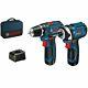 Bosch 12v Twin Pack Gsb Combi Hammer Drill + Rda Impact Driver Lithium Ion
