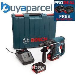Bosch Gbh 18v-21 Sds+ Sds Plus Brushless Cordless Rotary Hammer 2 X 4ah Batterie