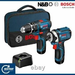 Bosch Gdr 12-105 Gsb12v 2x2.0ah Kit Avec Sac 06019a6979