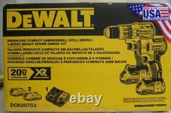 Dewalt Dck287d2 20v Max Xr Cordless Compact Kit Sans Brosse