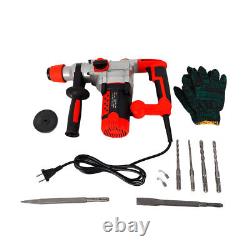 Kit d'outils électriques comprenant un marteau piqueur électrique, une perceuse à percussion, une démolisseuse de béton et un marteau perforateur.