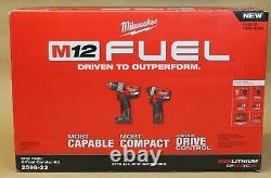 Milwaukee 2598-22 M12 Carburant Hammer Drilling And Hex Impact Driver Combo Kit