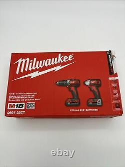 Milwaukee 2697-22ct M18 Li-ion Hammer Drilling/impact Driver Combo Kit