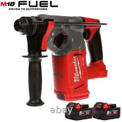 Milwaukee M18chx-0 18v Fuel Brushless Sds+ Hammer Drill Avec 2 Batteries X 5.0ah