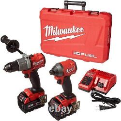 Milwaukee Outils Électriques 2997-22 Packs De Combo Rouge Hammer Drilling/impact Driver Kit