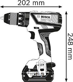 Perceuse à percussion Bosch Professional GSB 18 V-28 avec 2x batteries 2ah et boîtier de transport