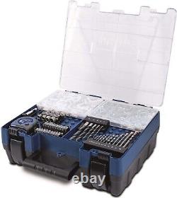 Set de boîte à outils de perceuse à percussion sans fil Scheppach DTB-20 20V avec 2 batteries et chargeur